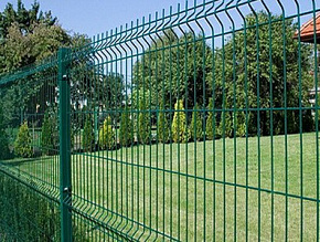 Забор для дачи из 3D-сетки гиттер зеленый купить Москва